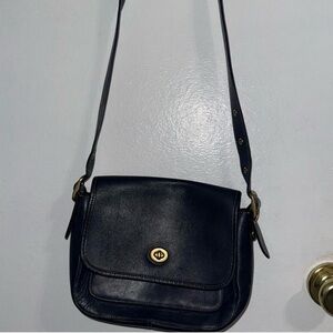 Coach Black Leather Crossbody Bag